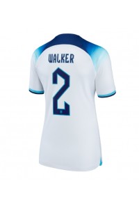 England Kyle Walker #2 Fotballdrakt Hjemme Klær Dame VM 2022 Korte ermer